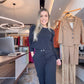 Dames Tweedelige Set: Lange Mouw Top & Hoge Taille Broek
