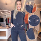 Dames Tweedelige Set: Lange Mouw Top & Hoge Taille Broek