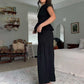 Gesmokte top & wijde broek set voor dames