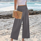 Casual Cropped Broek met Hoge Taille en Rechte Pijpen voor Dames