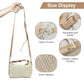 Stijlvolle Stro Crossbody Tas voor Dames met Afneembare Schouderriem en Gespdesign