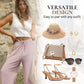 Effen Kleur Casual Broek met Trekkoord