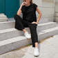 Women’s Cap-Sleeve Top & Wide-Leg Pants Set