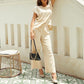 Women’s Cap-Sleeve Top & Wide-Leg Pants Set