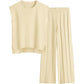 Women’s Cap-Sleeve Top & Wide-Leg Pants Set