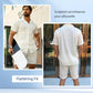 Heren 2-delig Set: Overhemd met Korte Mouwen & Shorts met Hoge Taille