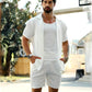 Heren 2-delig Set: Overhemd met Korte Mouwen & Shorts met Hoge Taille