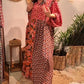 Women's Printed Pleated Maxi Dress