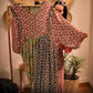 Women's Printed Pleated Maxi Dress