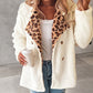 Cozy Coat with Leopard Trim