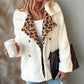 Cozy Coat with Leopard Trim