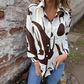 Dames Losse Blouse met Artistieke Print