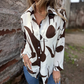 Dames Losse Blouse met Artistieke Print