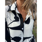Dames Losse Blouse met Artistieke Print