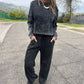 Dames Sweater met Ronde Hals & Broek met Trekkoord Set