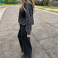Dames Sweater met Ronde Hals & Broek met Trekkoord Set