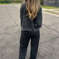 Dames Sweater met Ronde Hals & Broek met Trekkoord Set