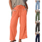 Dames wijde-pijpen broek met elastische taille