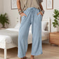 Dames wijde-pijpen broek met elastische taille