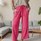 Dames wijde-pijpen broek met elastische taille
