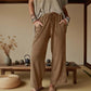 Dames wijde-pijpen broek met elastische taille