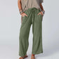 Dames wijde-pijpen broek met elastische taille