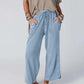 Dames wijde-pijpen broek met elastische taille