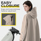 Unisex Oversized Regenponcho met Capuchon voor Elektrische Fiets