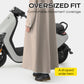Unisex Oversized Regenponcho met Capuchon voor Elektrische Fiets