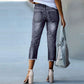 Damesmode jeans met hoge taille