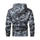 Heren camouflage jas met capuchon en meerdere zakken