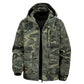 Heren camouflage jas met capuchon en meerdere zakken