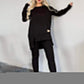 Uitverkoop - 50% UIT🎄Sweatshirt met hoge, lage split ＆ Bodycon-broeken-set