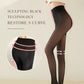 Warme pluche panty met elastische taille