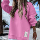 🔥 Lange Mouw Pullover met Rits Slit – Casual Sweatshirt Jurk voor Dames