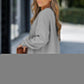 🔥 Lange Mouw Pullover met Rits Slit – Casual Sweatshirt Jurk voor Dames
