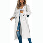 Dames Lange Vintage Trenchcoat