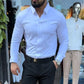 👔Heren Slim Fit Casual Overhemd in Effen Kleur🛍️