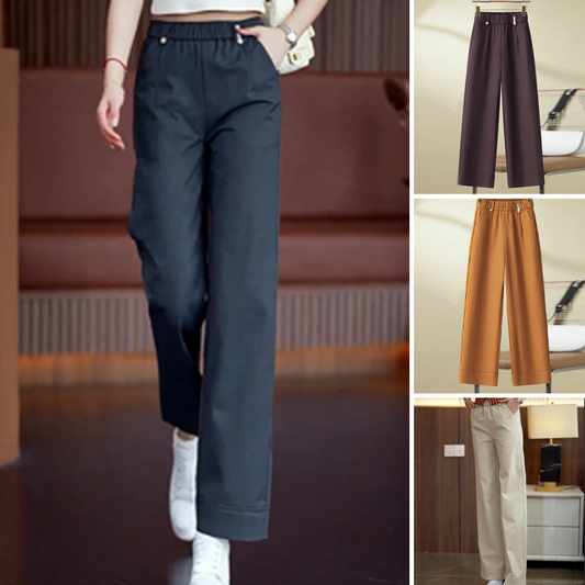 Dames Casual Broek met Relaxte Rechte Pasvorm