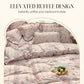 🛏️ Fris Bedlinnen Set met Gerimpelde Rand✨