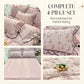 🛏️ Fris Bedlinnen Set met Gerimpelde Rand✨