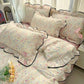 🛏️ Fris Bedlinnen Set met Gerimpelde Rand✨