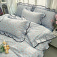 🛏️ Fris Bedlinnen Set met Gerimpelde Rand✨