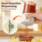 Doseerbare kruiden dispenser met drukknop en dubbele opening