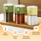 Doseerbare kruiden dispenser met drukknop en dubbele opening