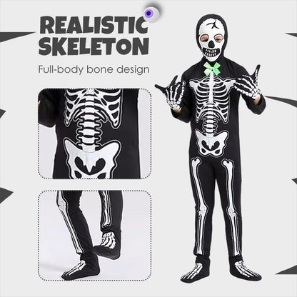 Oplichtend skeletkostuum voor Halloween