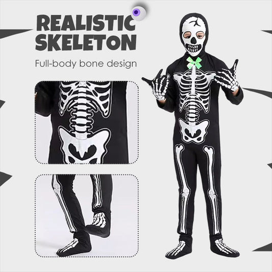 Oplichtend skeletkostuum voor Halloween