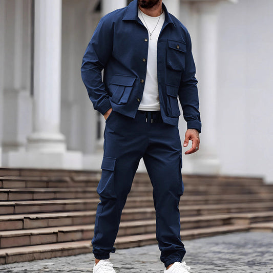 Heren Retro Jas & Cargo Broek 2-Delige Set