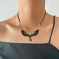 ✨Zwarte vliegende drakenketting met vleugels🛍️