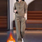 Casual 2-Delige Set: Hoodie met Halve Ritssluiting & Broek